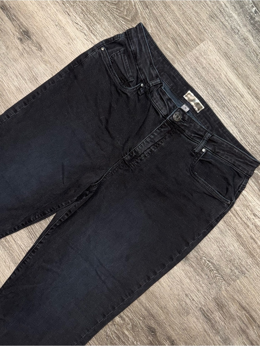 KUT From The Kloth Kelsey High Rise Fab Ab Ankle Flare Jeans Black Sz 14 - Picture 5 of 12